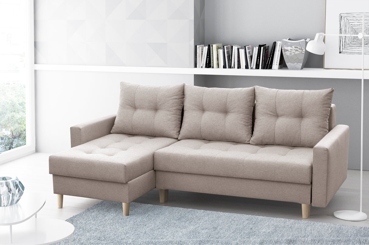 CORNER SOFA BED BRIAN (NO08) 222x140cm universal - eurohomeware