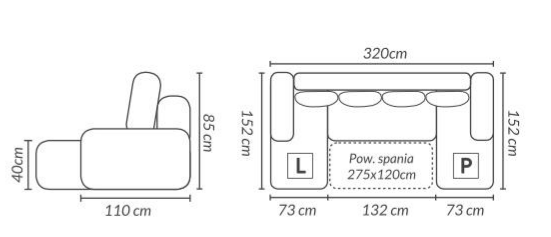 CORNER SOFA BED PRADO U SHAPE