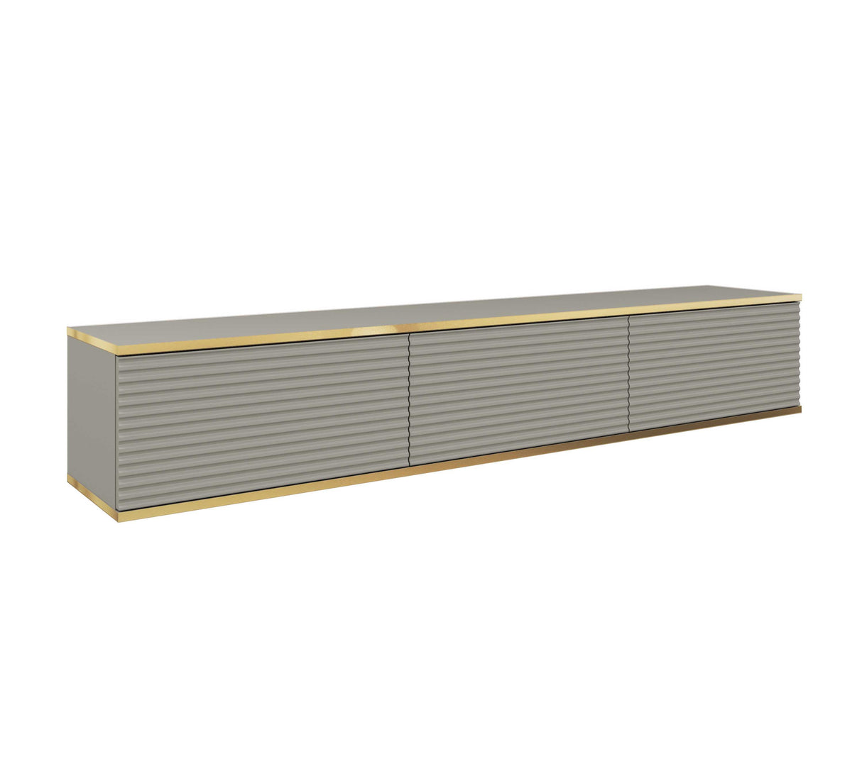 Floating TV Stand ORO 175 SLATS grey