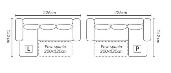 CORNER SOFA BED PRADA 226CM - eurohomeware