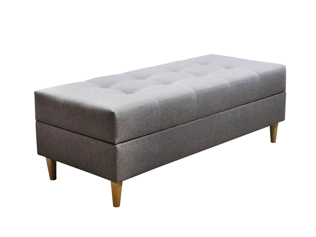 CORNER SOFA BED BRIAN 222CM + STORAGE PUFF / OTTOMAN MALMO 90
