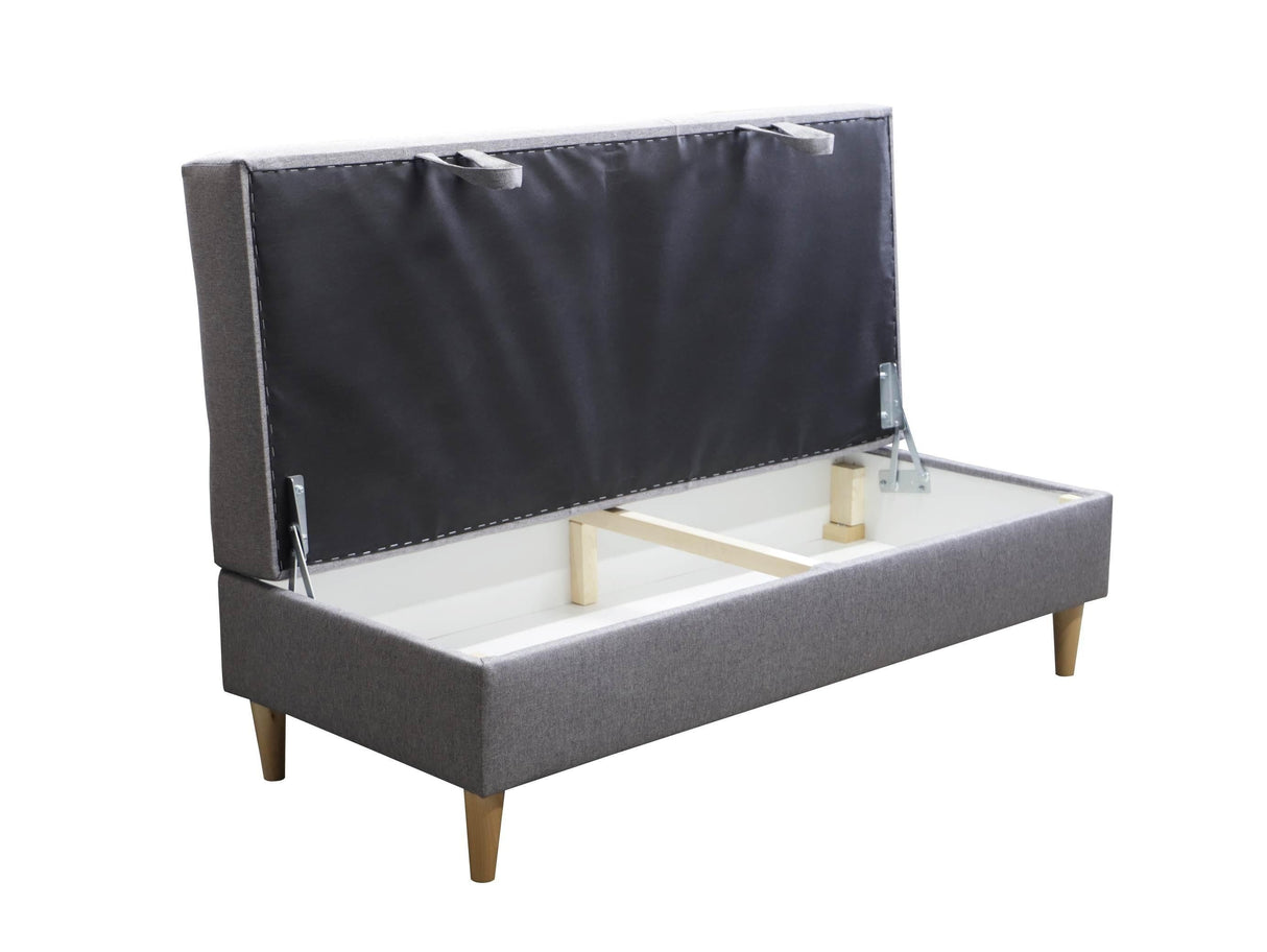 CORNER SOFA BED BRIAN 222CM + STORAGE PUFF / OTTOMAN MALMO 90