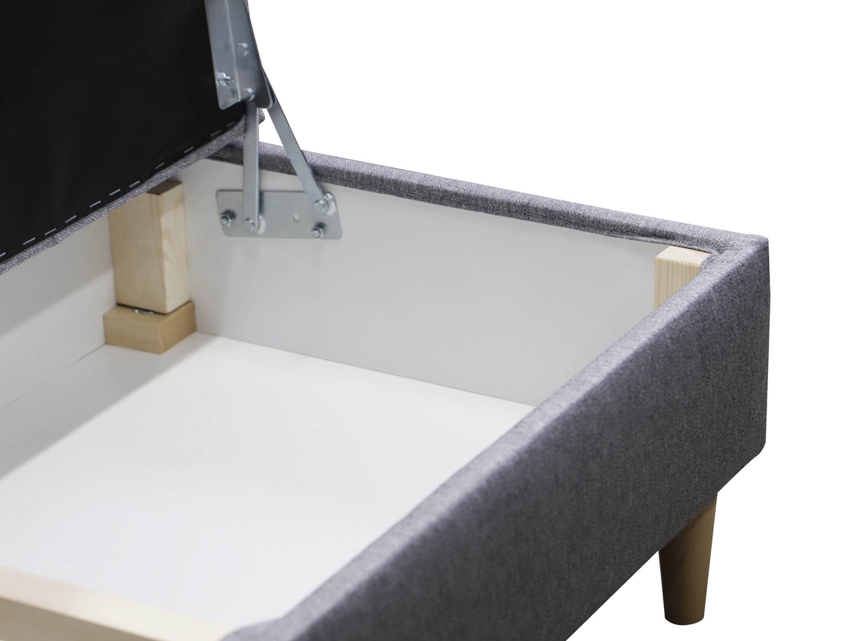 CORNER SOFA BED BRIAN 222CM + STORAGE PUFF / OTTOMAN MALMO 90