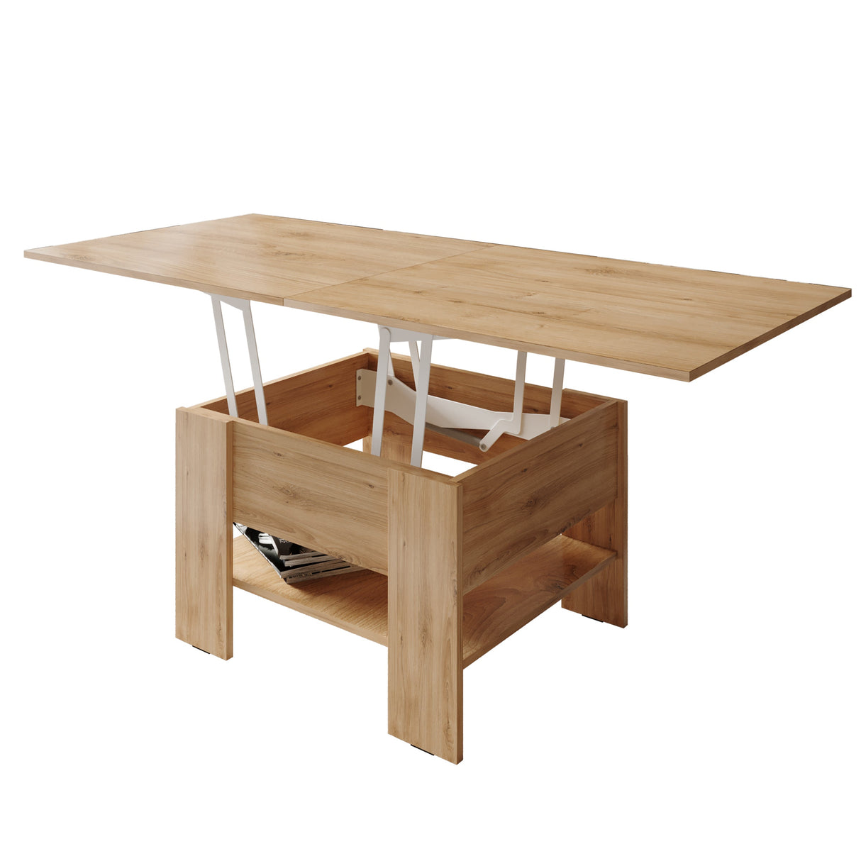 LIFTABLE AND EXTANDABLE COFFEE TABLE SKY 70X80 70X160CM CHOICE OF 4 COLORS