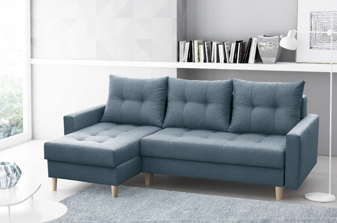 CORNER SOFA BED BRIAN 222x140cm universal - eurohomeware