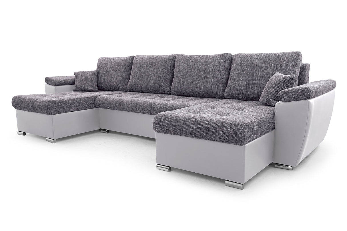 CORNER SOFA BED FENIX U GREY/WHITE