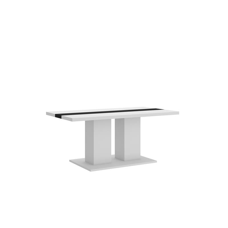COFFEE TABLE BEN WHITE AND BLACK 110X60CM