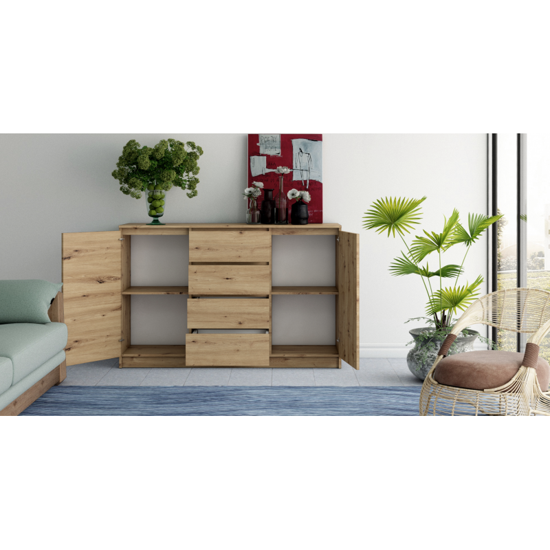 SIDEBOARD 2+4 ARTISAN OAK 140CM