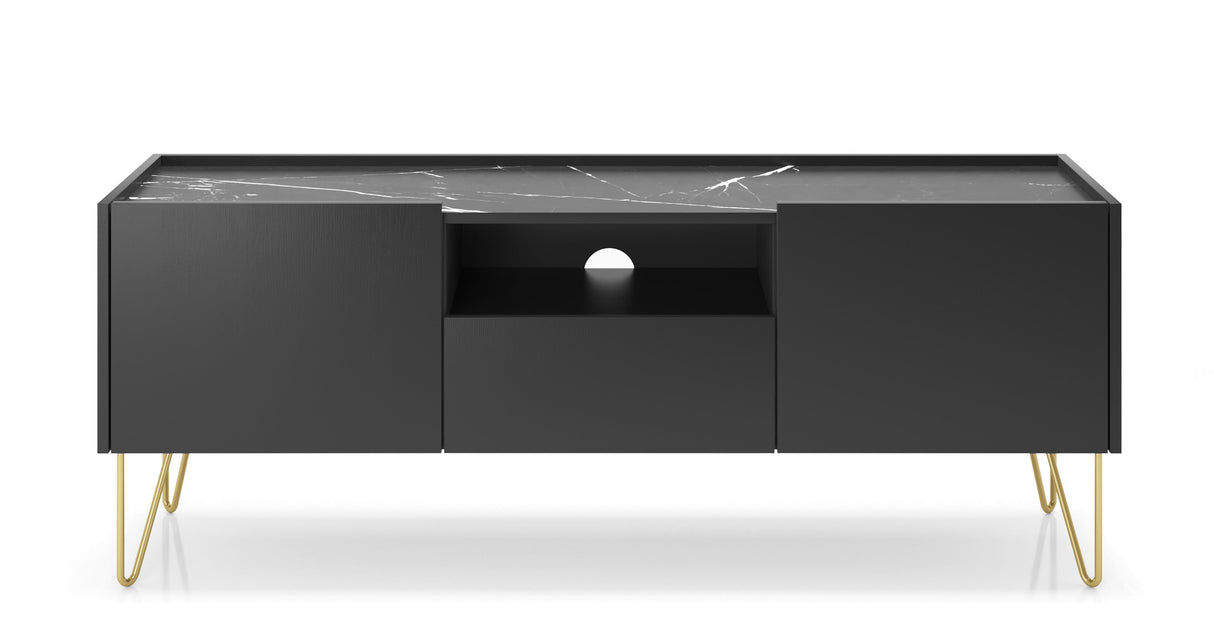 HARMONY TV STAND 01 black / black marble