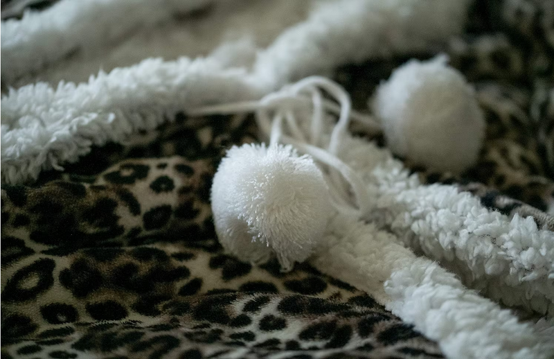 Super Soft Warm Sherpa Fleece Wearable Hoodie Blankets Throws Animal Skin Print Check Designs -130 x 180 cm