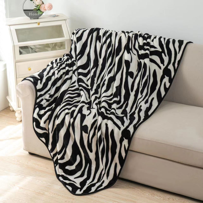 Mink Super Soft Warm Faux Fur Animal Skins Blanket Sofa Bed Throw in Double & King Size (Leopard, Double 150 x 200cm)