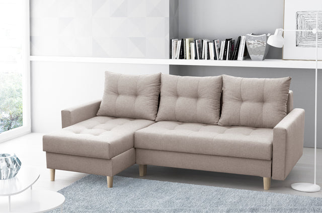 CORNER SOFA BED BRIAN (NO08) 222x140cm universal - eurohomeware