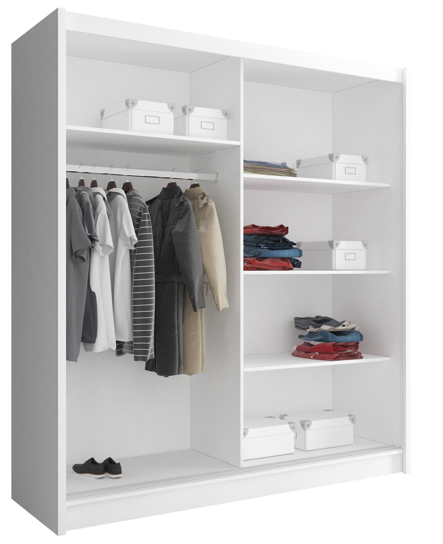 SLIDING DOOR WARDROBE MAJA IX 180CM WHITE