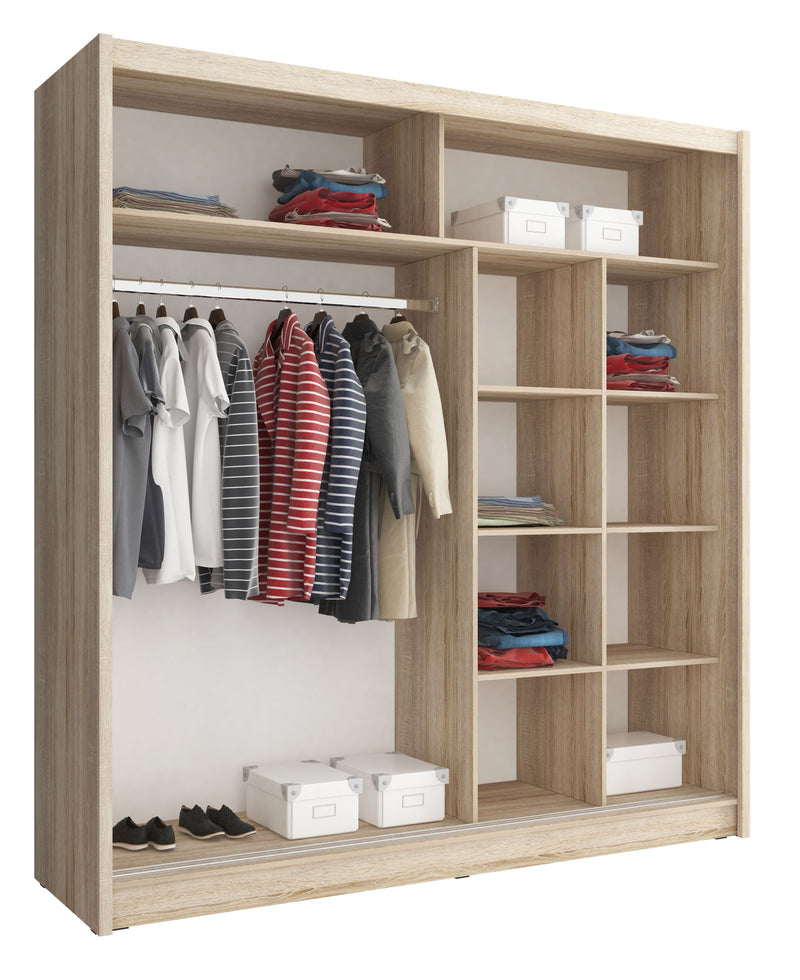 SLIDING DOOR WARDROBE MAJA II 200CM SONOMA