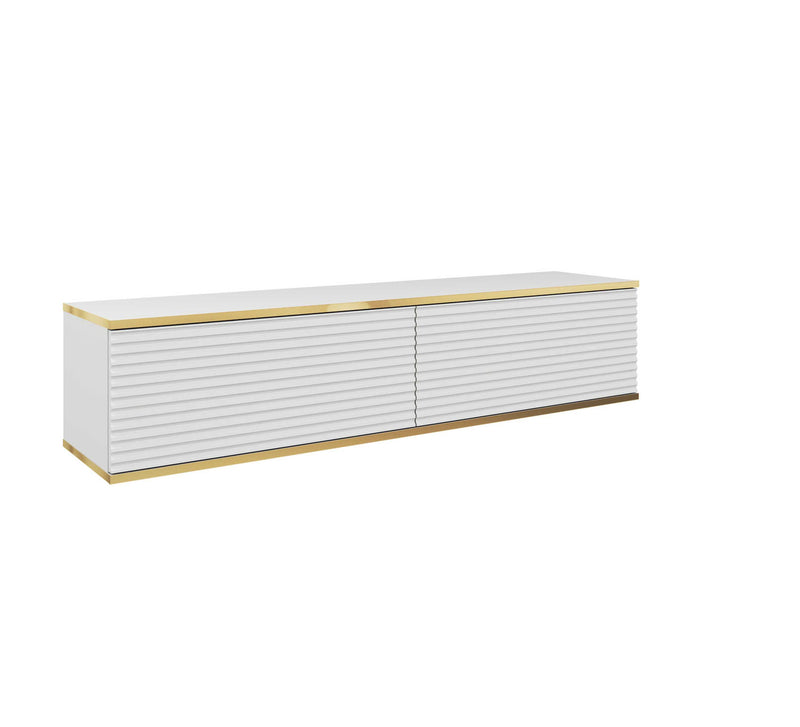 TV Stand ORO 135 SLATS white