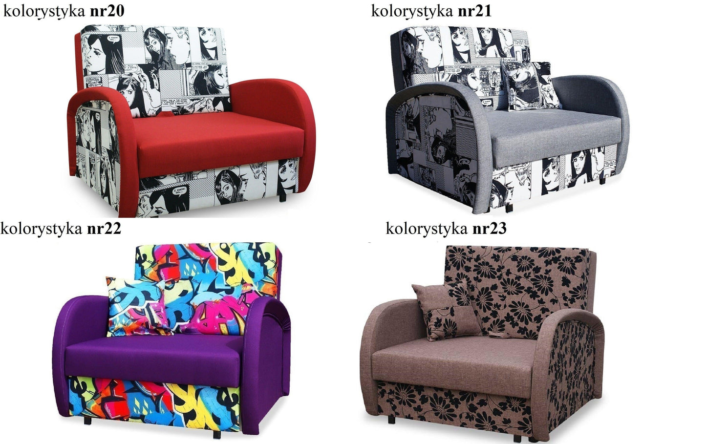 SINGLE SOFA BED SUZIE 97CM