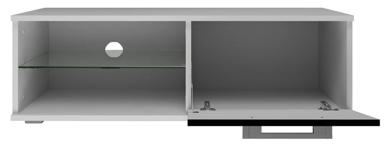 TV STAND SANDY 100CM WHITE/BLACK GLOSS