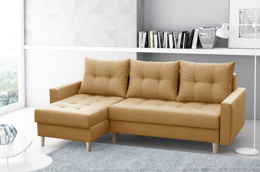 CORNER SOFA BED BRIAN (NO41) 222x140cm universal - eurohomeware