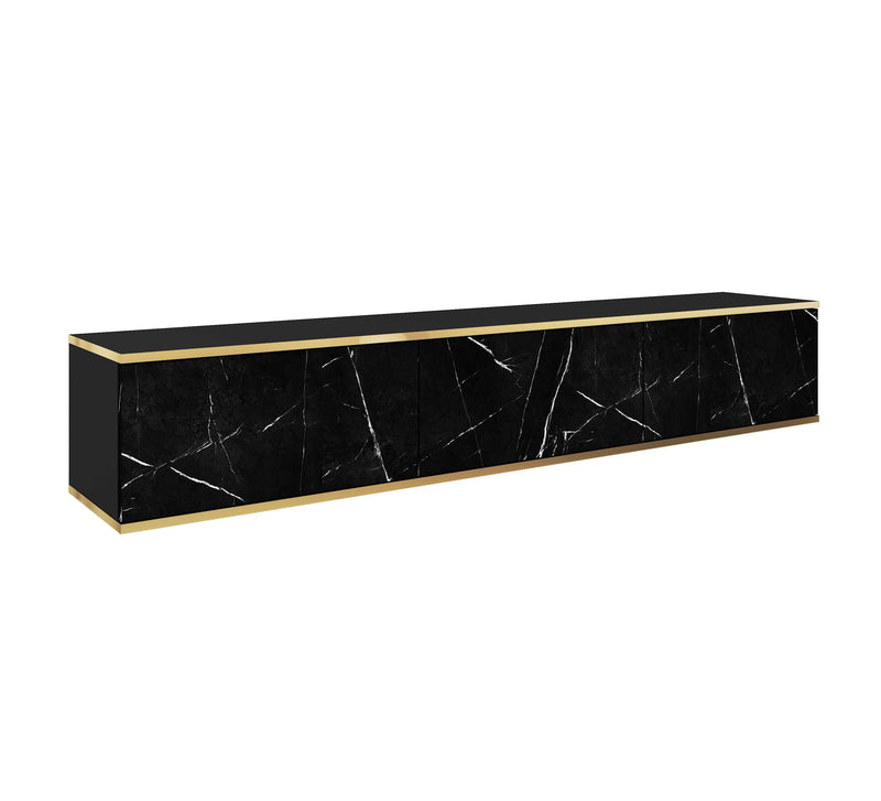 Floating TV Stand ORO 175 black marble