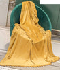Pompom Throw 150x200 Mustard - eurohomeware