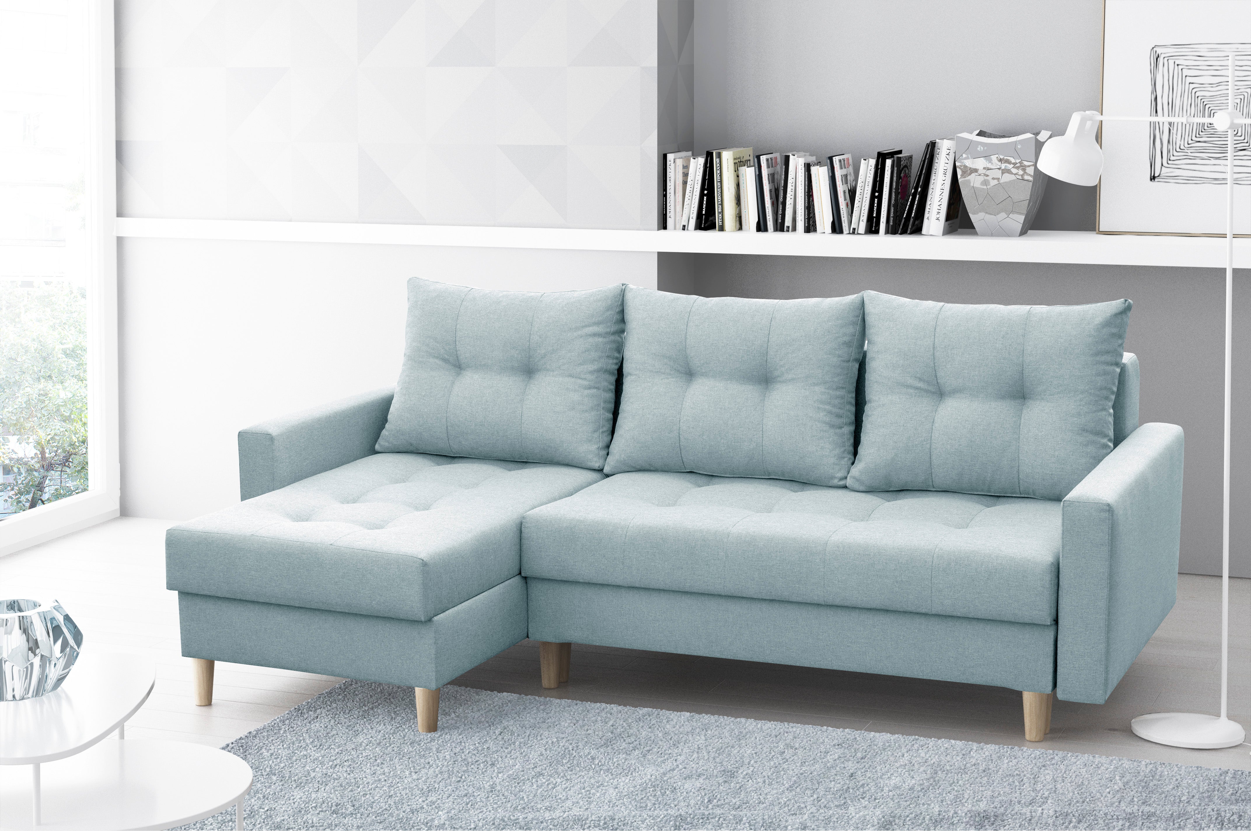 CORNER SOFA BED BRIAN (NO72) 222x140cm universal WHOLESALE