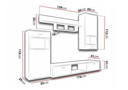 TV WALL UNIT MAXI White