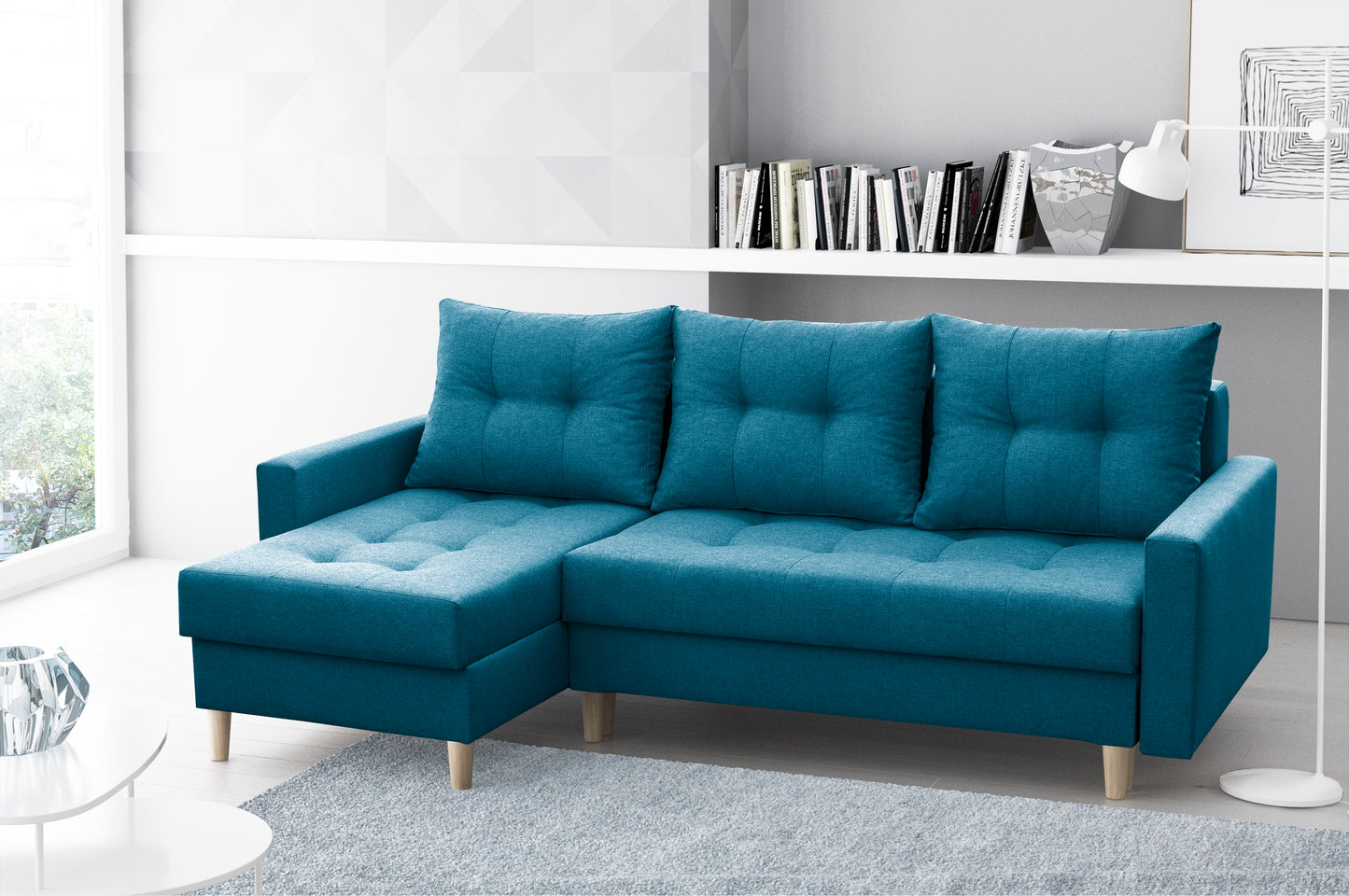CORNER SOFA BED BRIAN (NO85) 222x140cm universal WHOLESALE