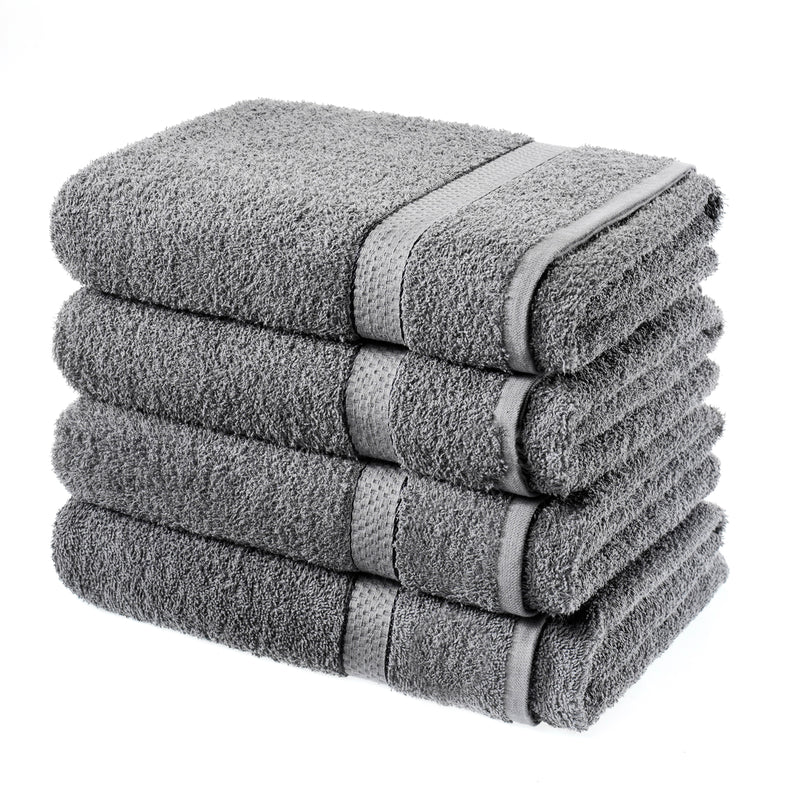 4 X BATH SHEETS 80x140CM 100% COTTON QUALITY BATH TOWELS LARGE SUPER SOFT SHEETS - eurohomeware