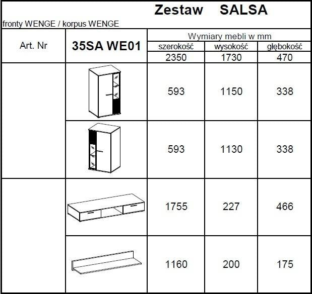 TV WALL UNIT SALSA WHITE/WHITE SLAT FRONTS