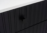 TV WALL UNIT SALSA MATERA/BLACK SLAT FRONTS