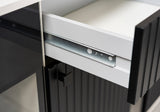 TV WALL UNIT SALSA MATERA/BLACK SLAT FRONTS