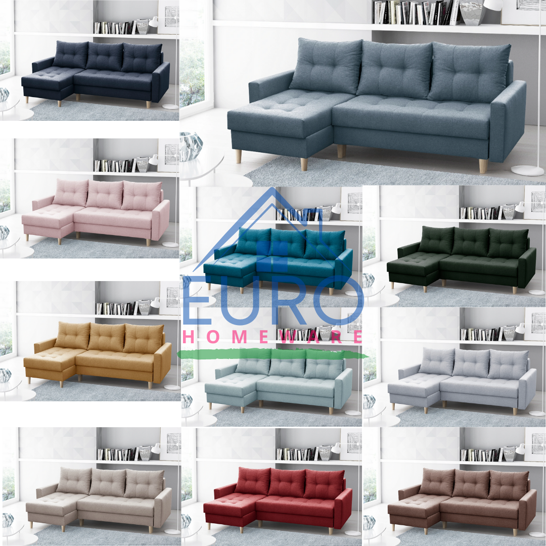 CORNER SOFA BED BRIAN 222x140cm universal - eurohomeware
