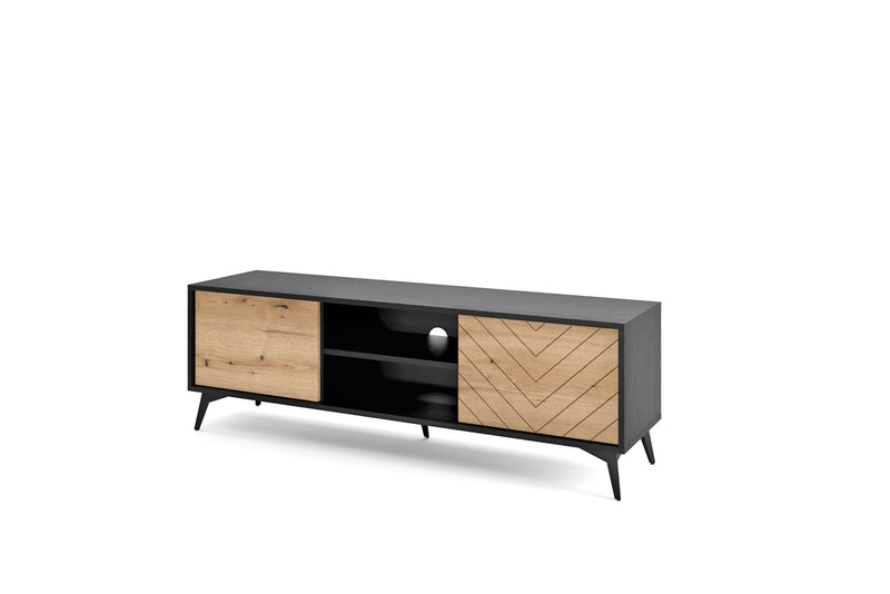 TV Stand DIAMOND 01 black / evoke oak