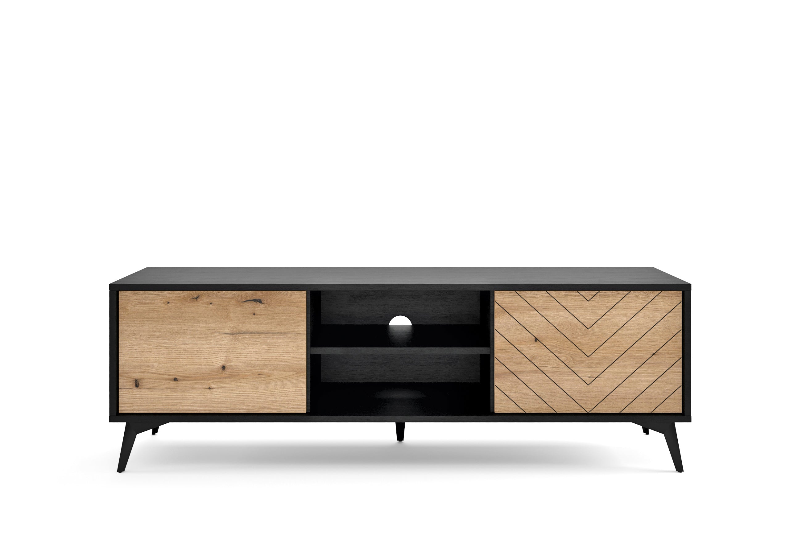 TV Stand DIAMOND 01 black / evoke oak