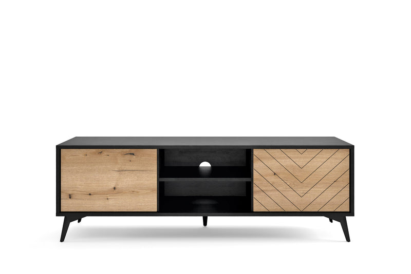 TV Stand DIAMOND 01 black / evoke oak