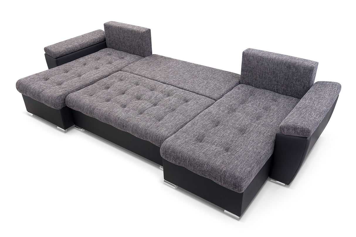 CORNER SOFA BED FENIX U GREY/WHITE