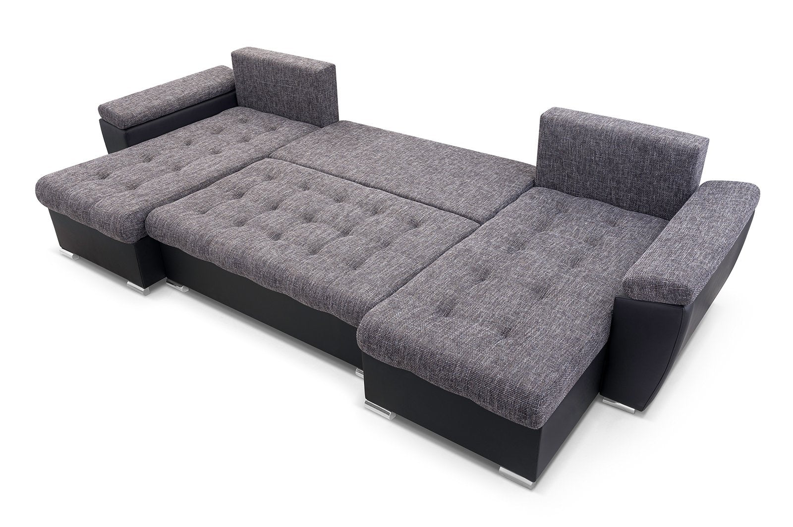 CORNER SOFA BED FENIX U GREY/BLACK