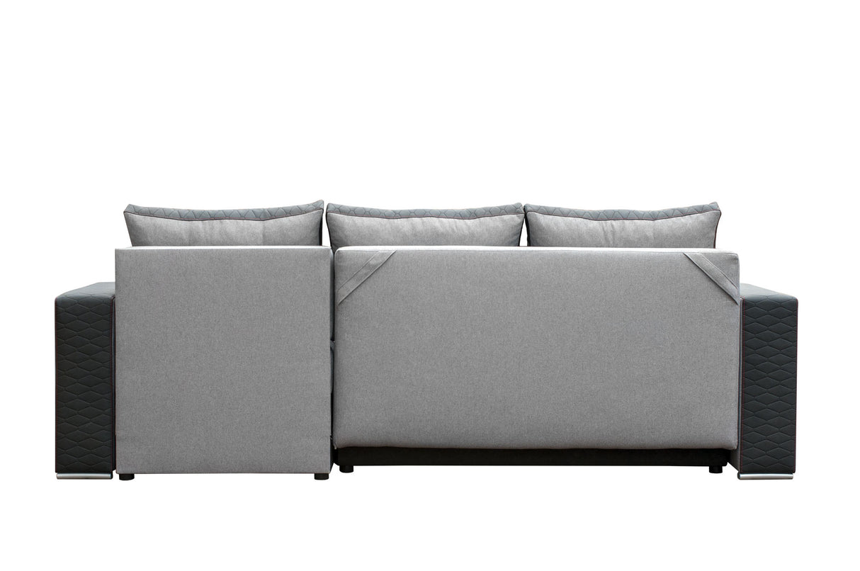 CORNER SOFA BED SAM GREY /BLACK 236CM universal - eurohomeware