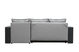 CORNER SOFA BED SAM GREY /BLACK 236CM universal - eurohomeware