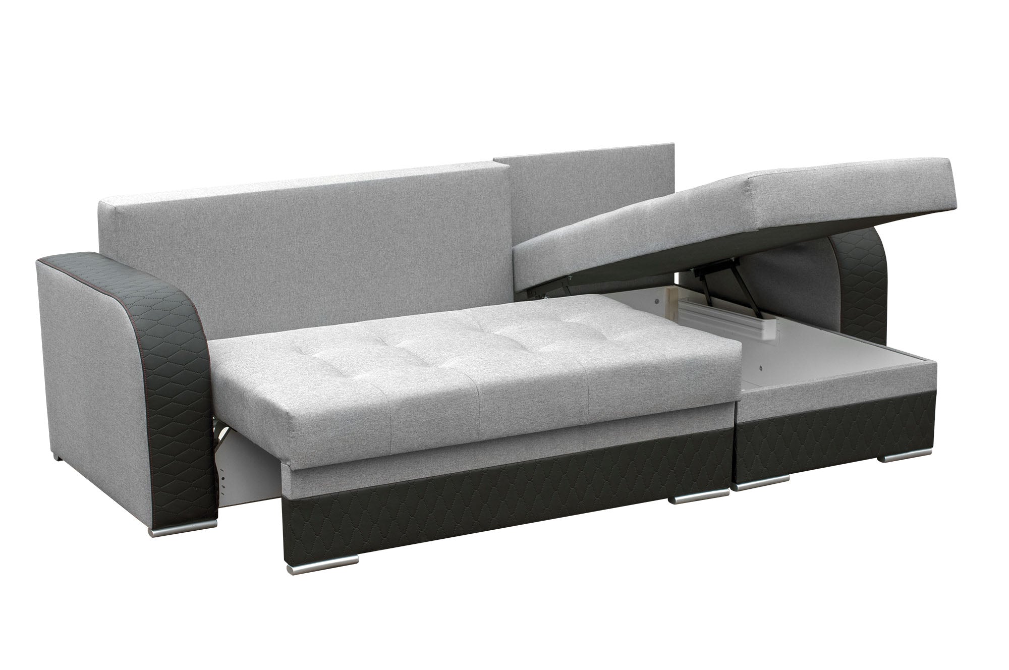 CORNER SOFA BED SAM GREY /BLACK 236CM universal - eurohomeware