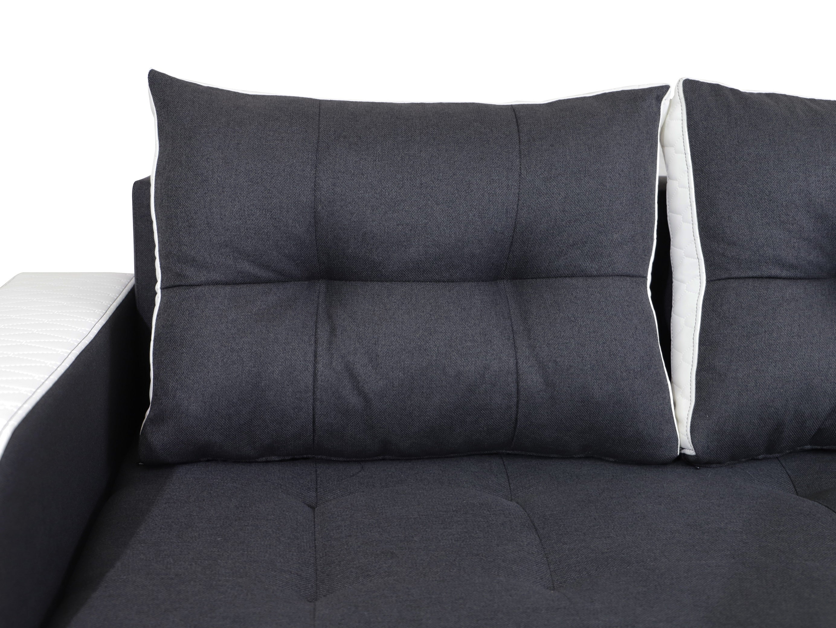 CORNER SOFA BED SAM GRAPHITE / WHITE 236CM universal - eurohomeware