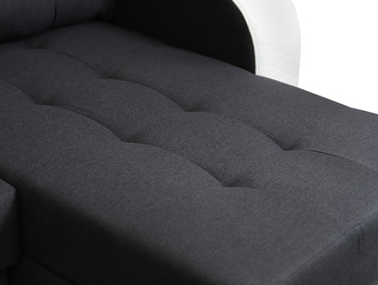 CORNER SOFA BED SAM GRAPHITE / WHITE 236CM universal - eurohomeware