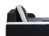 CORNER SOFA BED SAM GRAPHITE / WHITE 236CM universal - eurohomeware