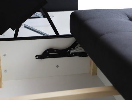 CORNER SOFA BED SAM GRAPHITE / WHITE 236CM universal - eurohomeware