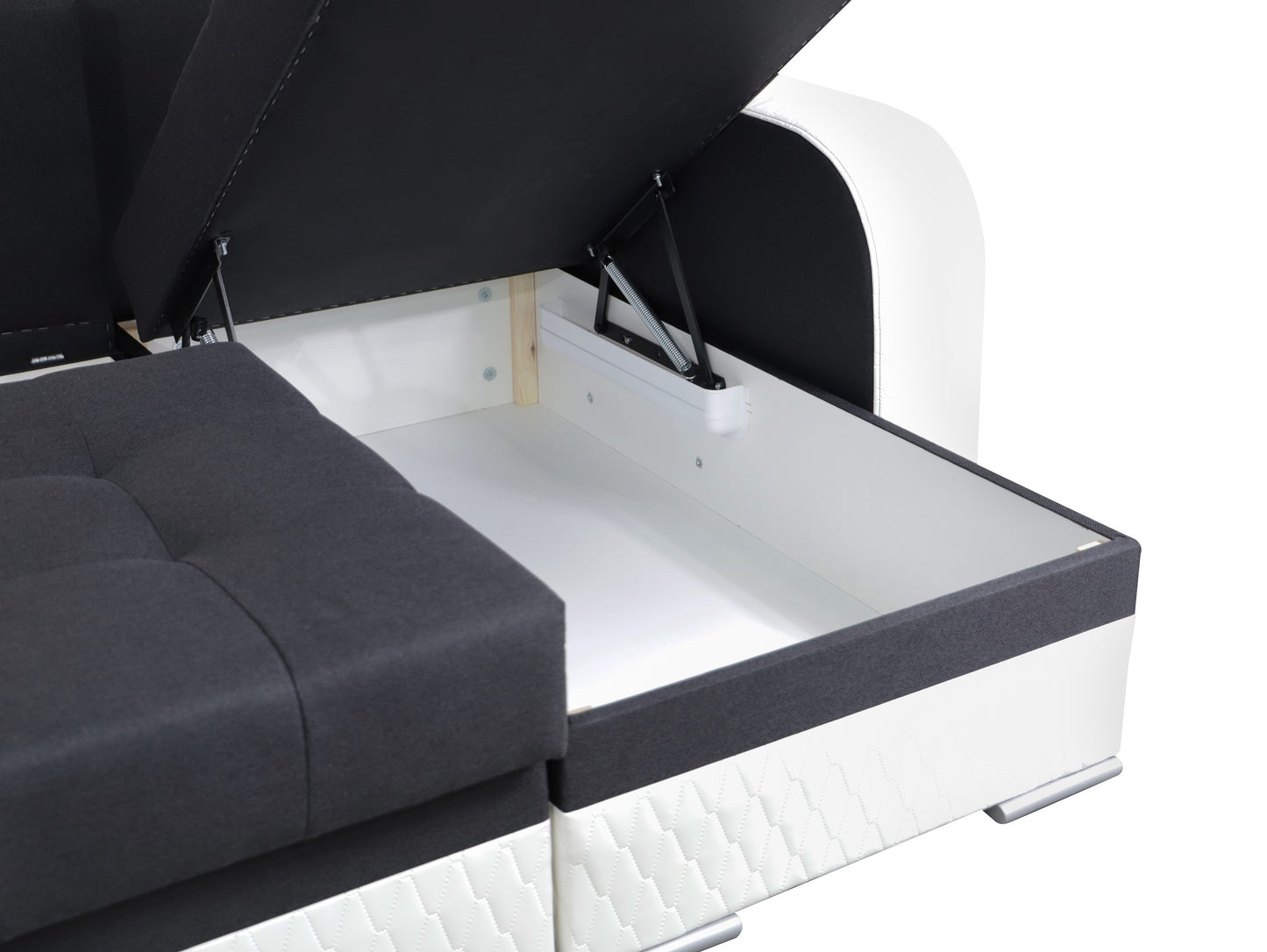 CORNER SOFA BED SAM GRAPHITE / WHITE 236CM universal - eurohomeware