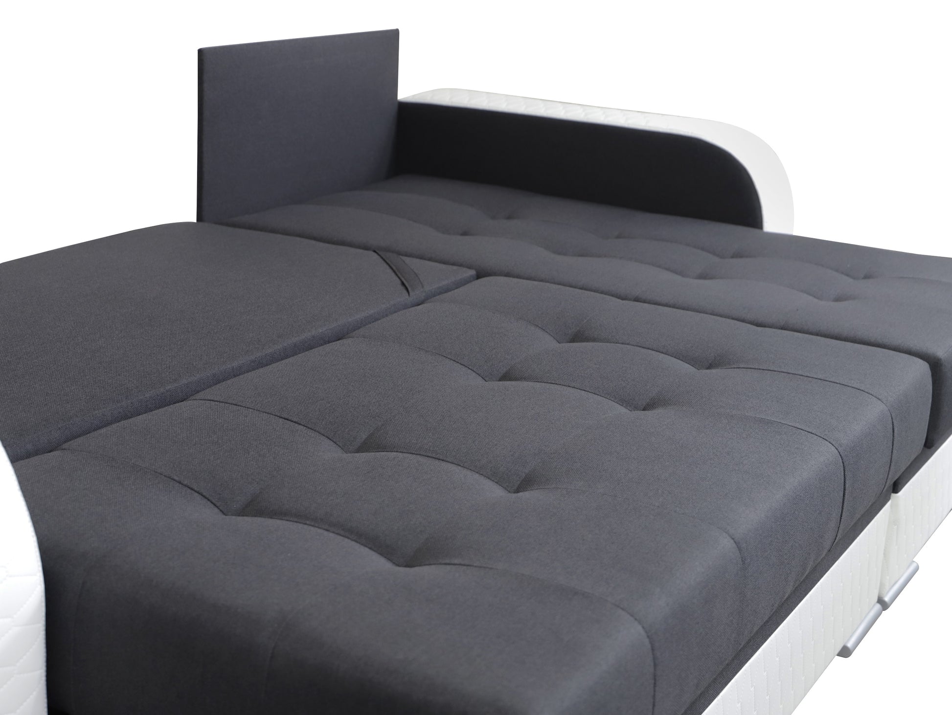 CORNER SOFA BED SAM GRAPHITE / WHITE 236CM universal - eurohomeware