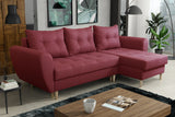 CORNER SOFA BED PALMO RED 240cm universal - eurohomeware