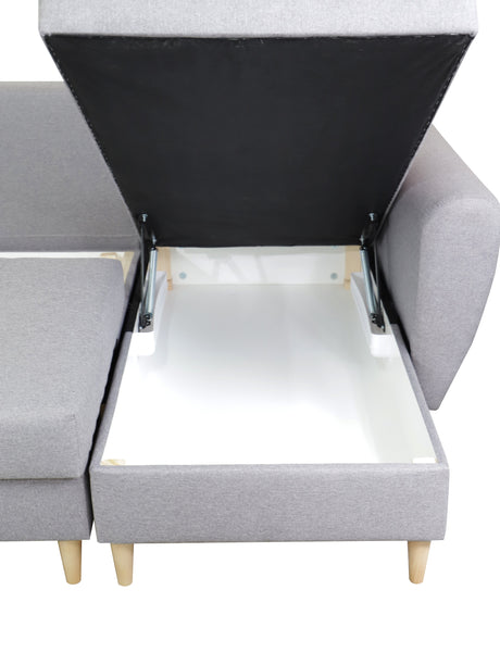 CORNER SOFA BED PALMO GREEN 240cm universal - eurohomeware