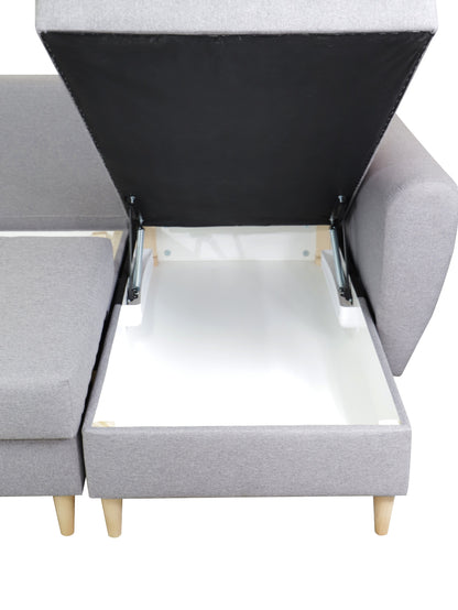 CORNER SOFA BED PALMO DARK GREY 240cm universal - eurohomeware