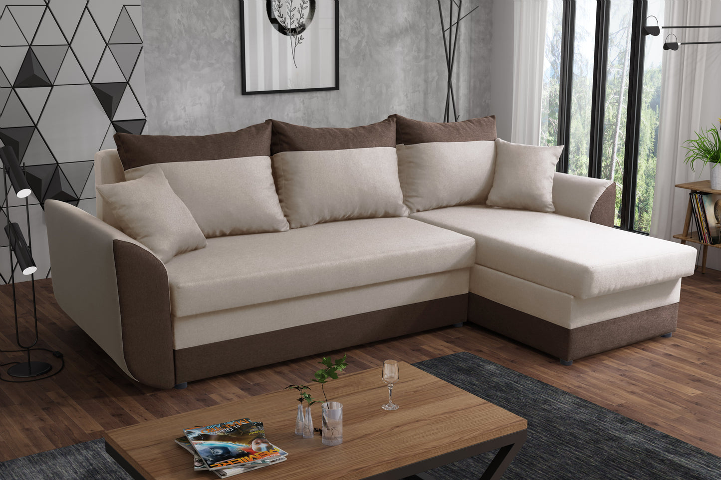 CORNER SOFA BED TRINITY 234CM WHOLESALE